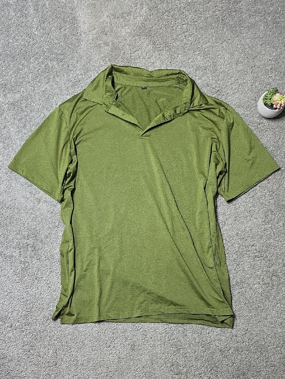 Green Performance Polo Shirt Outdoorsy Stretch Men's XL